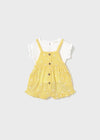 Newborn Girl T-Shirt & Dungaree Set