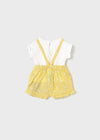 Newborn Girl T-Shirt & Dungaree Set