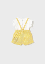 Newborn Girl T-Shirt & Dungaree Set