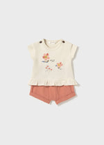 Newborn Girl T-Shirt & Shorts Set