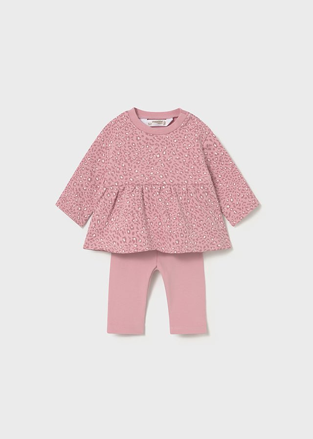 Newborn Girl Teddy and Animal Print Leggings Sets