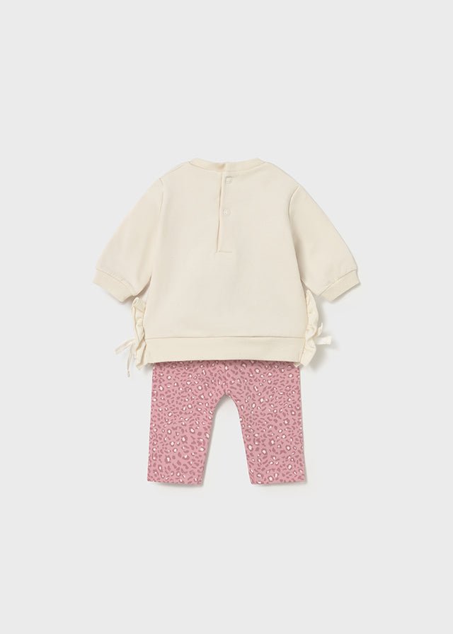 Newborn Girl Teddy and Animal Print Leggings Sets