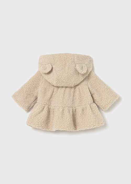 Newborn Girl Teddy Hooded Jacket