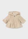Newborn Girl Teddy Hooded Jacket