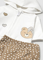 Newborn Girl Tracksuit Set with Hoodie