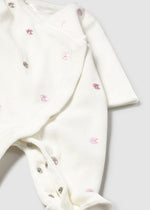 Newborn Girl Velour Onesie – Pink or Cream