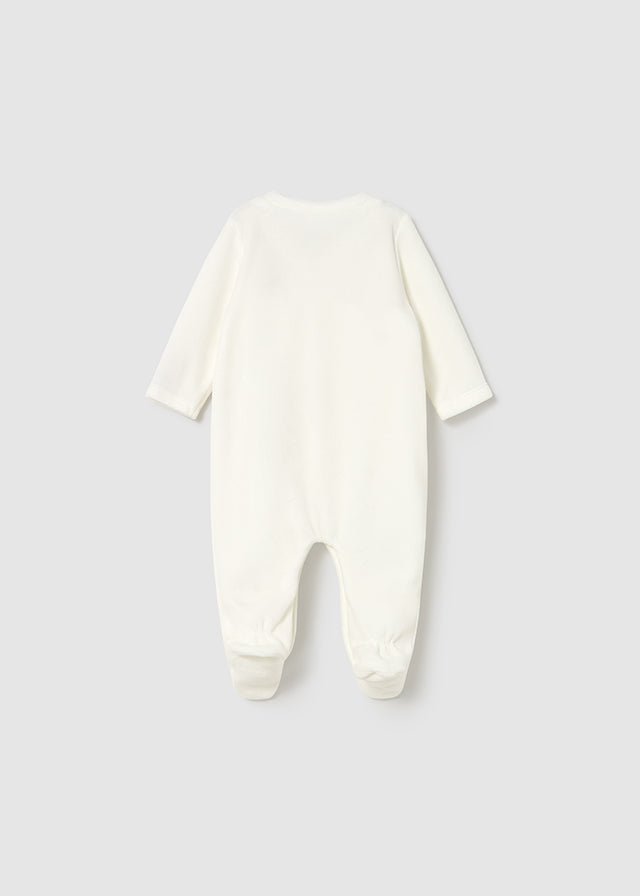 Newborn Girl Velour Onesie – Pink or Cream