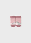 Newborn Girl Zebra Non - Slip Socks