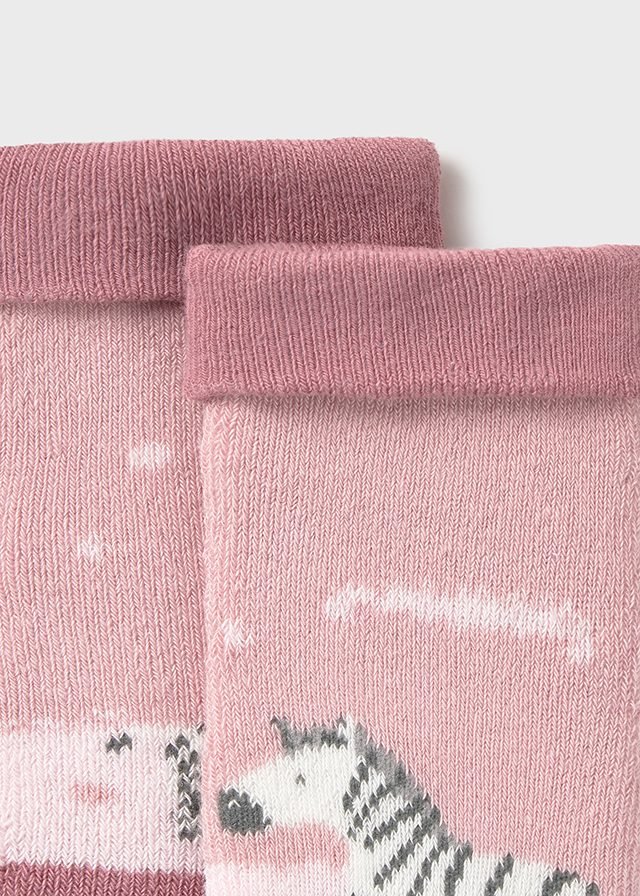 Newborn Girl Zebra Non - Slip Socks