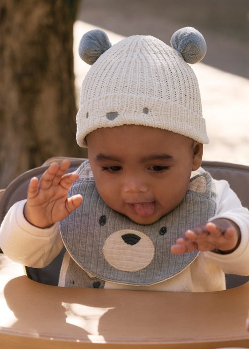 Newborn Unisex Bear Face Hat & Socks Set