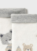 Newborn Unisex Non - slip Socks with Wolf Design