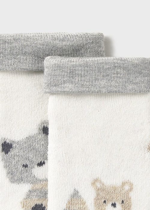 Newborn Unisex Non - slip Socks with Wolf Design