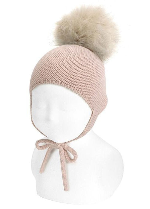 NUDE Merino Baby Knit Hat With Pompom