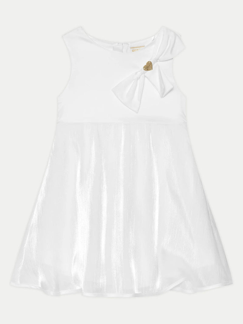 Of White Baby Girl Satin Dress & Panties Set