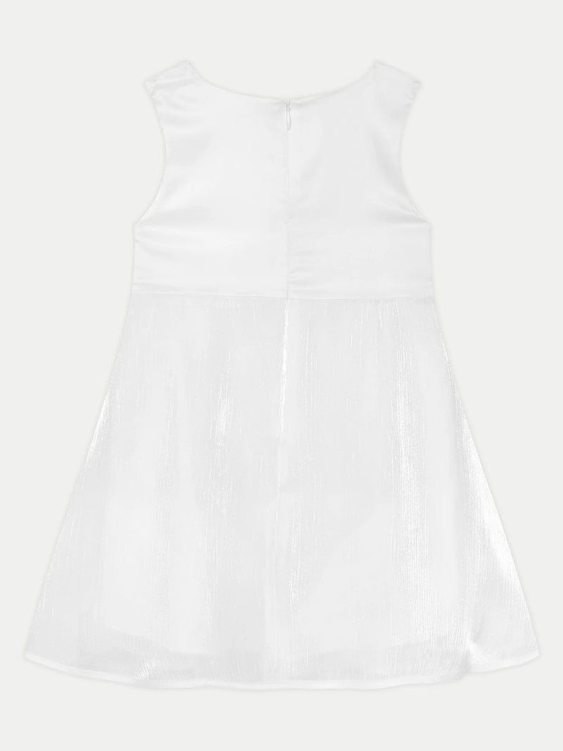 Of White Baby Girl Satin Dress & Panties Set