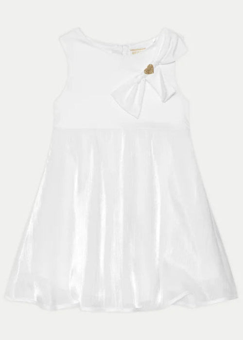 Of White Baby Girl Satin Dress & Panties Set