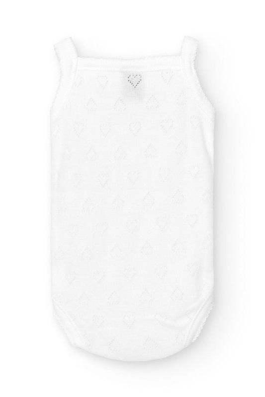 Off white Baby Girls Cotton Bodyvest (Babidu)