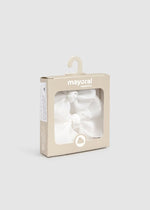 Off White Lace Organza Headband & Clip Set