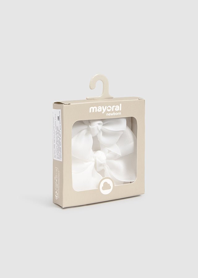 Off White Lace Organza Headband & Clip Set