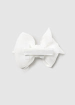 Off White Lace Organza Headband & Clip Set