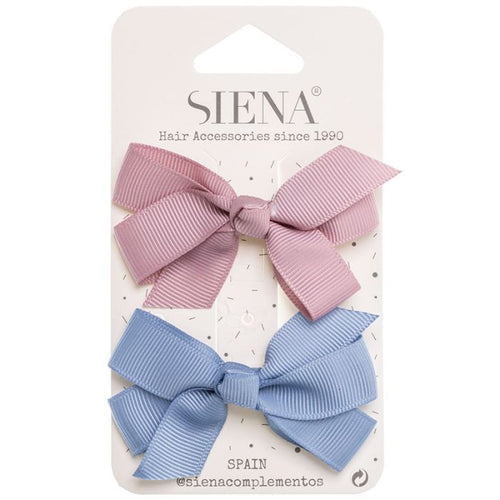 Pack of 2 Medium Grosgrain Bow Hair Clips (7 x 4 cm)