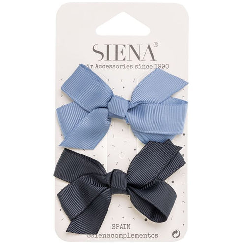 Pack of 2 Medium Grosgrain Bow Hair Clips (7 x 4 cm)