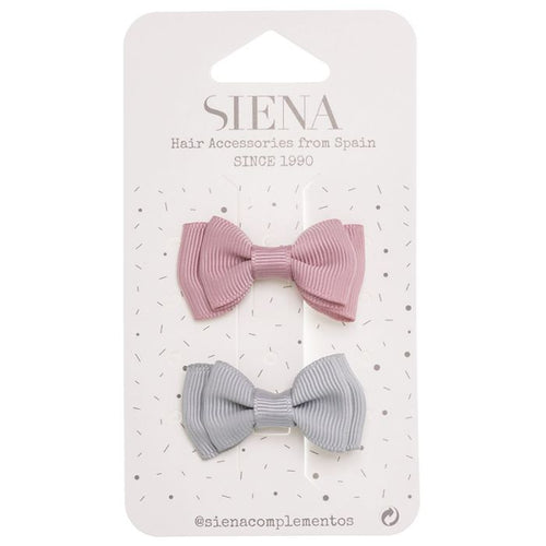 Pack of 2 Small Bow Hair Clips (4 x 2 cm)