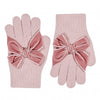 PALE PINK Gloves with Giant Velvet Bow