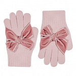 PALE PINK Gloves with Giant Velvet Bow