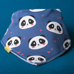 Panda love organic cotton DribbleBoo bandana bib