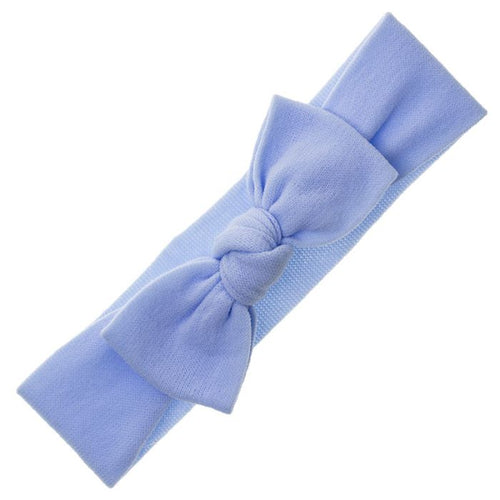 PASTEL BLUE Baby Headband With Knotted Bow