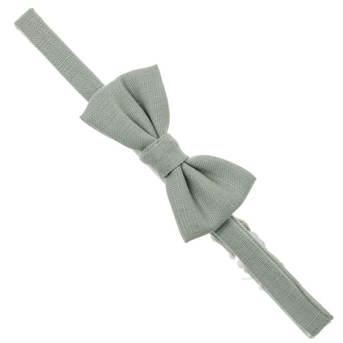 PASTEL GREEN Boy Linen Bow Tie Dickie Fly