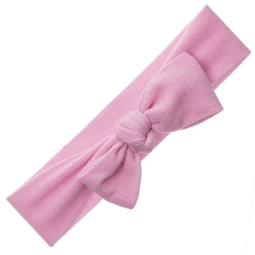 PASTEL PINK Baby Headband With Knotted Bow