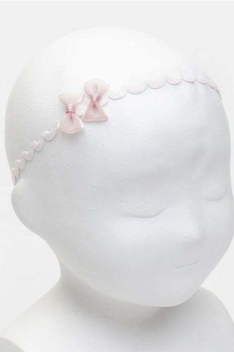 PASTEL PINK Wavy Baby Ribbon with Two Bows