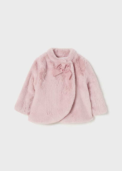 Pink Baby Girls Faux Fur Coat