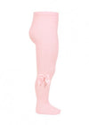 PINK Cotton Tights with Pink Grosgrain Bow (A/W)