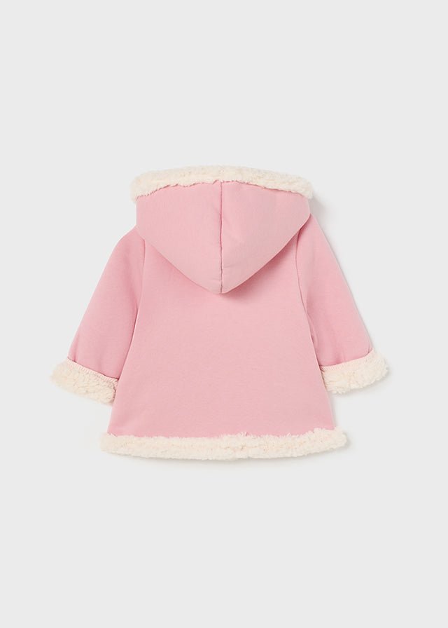 Pink Jersey Hooded Pram Coat