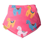 Pink Llamas Organic Cotton DribbleBoo Bandana Bib
