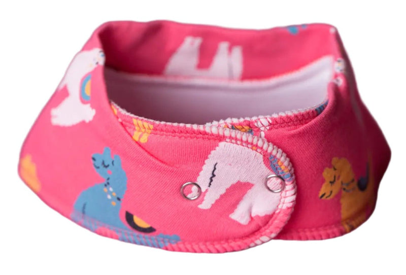 Pink Llamas Organic Cotton DribbleBoo Bandana Bib