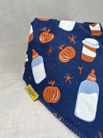 Pumpkin Lattes organic cotton DribbleBoo bandana bib