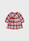 Red Check Cotton Baby Girl Christmas Dress