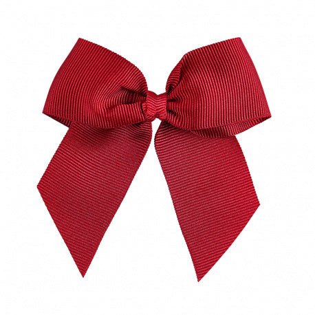 RED Hairclip With Grossgrain Bow (7cm) (Condor)