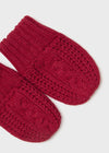 Red Knitted Baby Hat & Mittens Set Unisex (Mayoral)