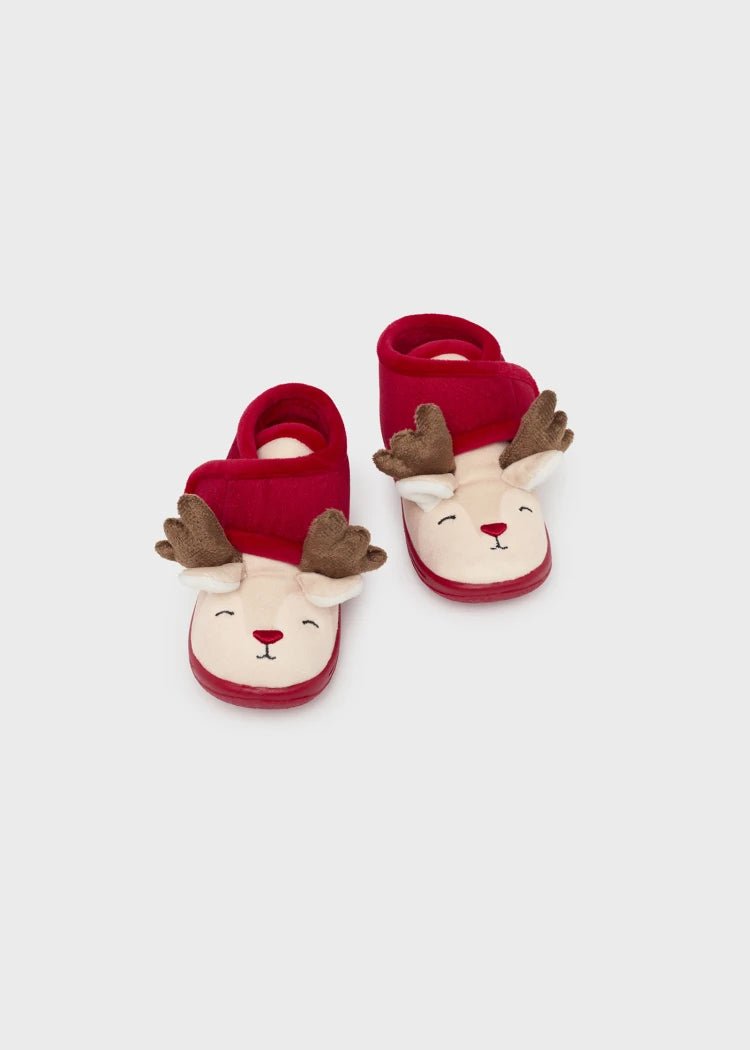 Red Reindeer Slippers (Mayoral)