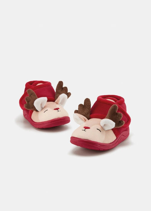 Red Reindeer Slippers (Mayoral)