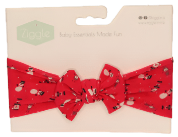 Red Snowman Turban Bow Headband