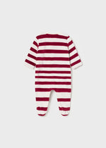 Red & Striped Velour Babygrows (sold separately)