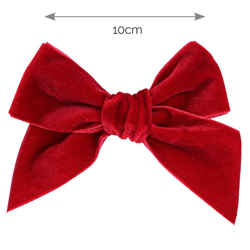 RED VELVET Bow Hair Clip