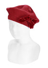 RED VELVET Girls Beret with Velvet Bow