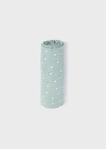 Sage Green Daisy Print Gauze Baby Blanket